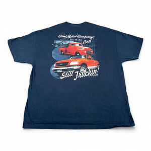 Vintage Ford Shirt Adult 2XL Blue 100 Years Still Truckin F150 Car Promo Y2K